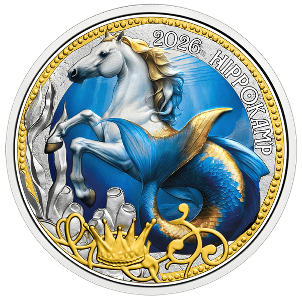 3 Euro 2026 Der Hippokamp Serie Fantastische Fabelwesen 2