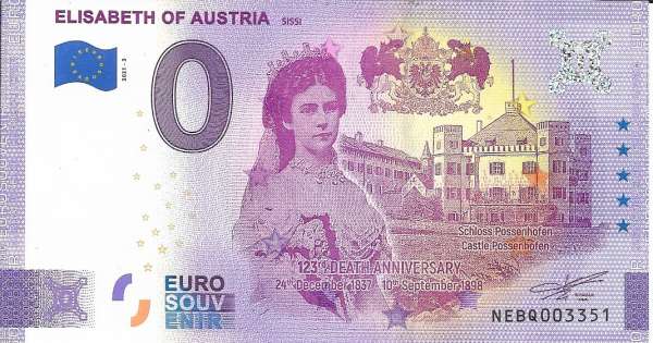 ANK.Nr.54 Kaiserin Elisabeth (Sissi)- Unc 0 Euro Schein 2021-3