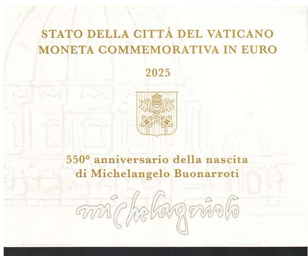 2 Euro Vatikan 2025 Michelangelo