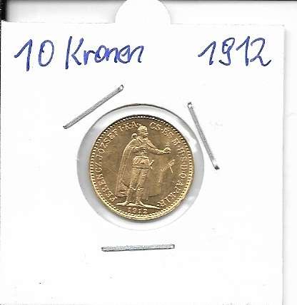 10 Korona 1912 KB Franz Joseph I Gold