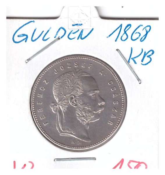 1 Gulden Forint 1868 KB Silber Franz Joseph -