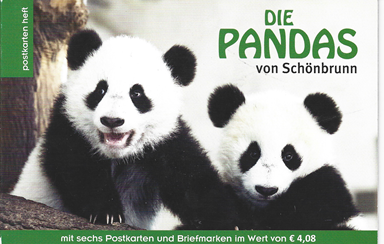 Die Pandas von Schönbrunn Postkartenheft mit 6 Marken