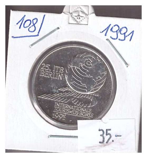 Nr. 108 25.Tourismusbörse Berlin 1991 Casinos Austria Silber Casino Jeton 100 Schilling