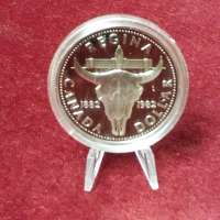 1 DOLLAR 1982 Canada One Dollar Regina 1882-1982 SILBER PP CANADA KANADA 1 DOLLAR 1982 Canada One Dollar Regina 1882-1982 SILBER PP CANADA KANADA