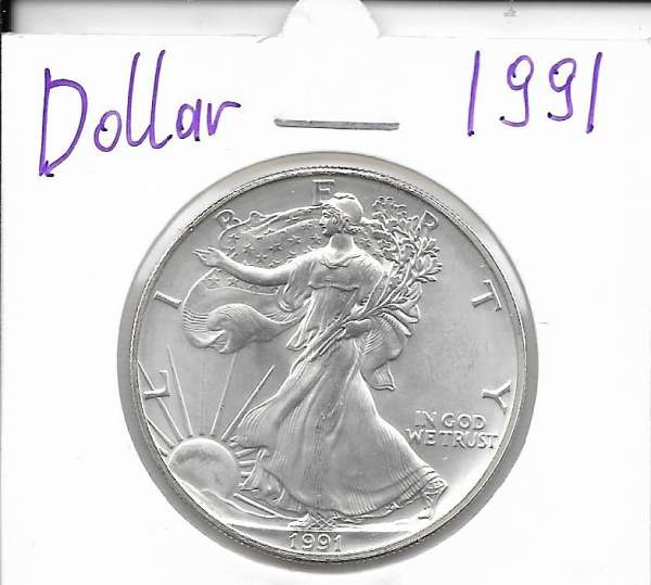 1 Dollar 1991 Silber Eagle Unze