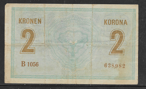 2 Kronen 5.8.1914 Ank162 Serie B 1056 638982 gebraucht