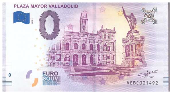 Spanien Plaza Mayor Valladolid - Unc 0 Euro Schein 2018-1