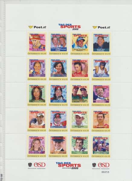 Tag des Sports 2005 Marken Edition 20 Postfrisch