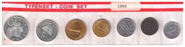 1965 Jahressatz Kursmünzensatz Klein KMS Mintset