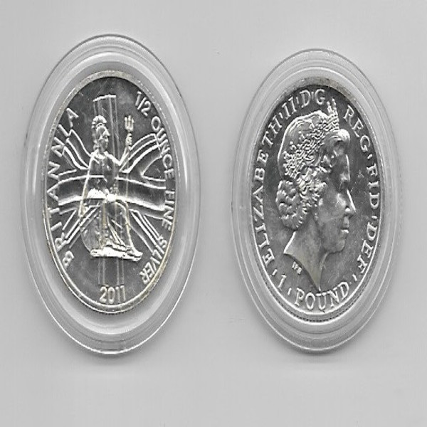 1 Pound Britania 2011 1/2 unze Silber Elisabeth II