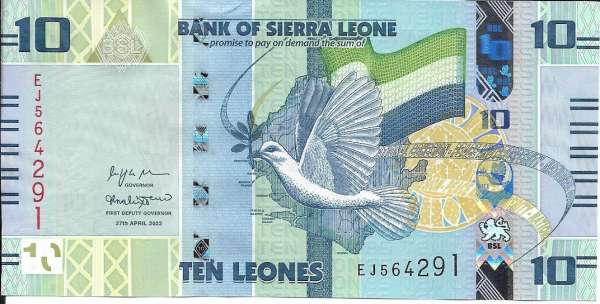Sierra Leone– 10 Leones (2022) , (P132) Erh. UNC