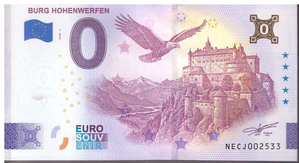 ANK.Nr. Burg Hohenwerfen Gold 0 Euro Schein 2026-1 Anniversary