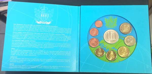 San Marino 2008 KMS Coinset Münzset Kursmünzensatz Blister