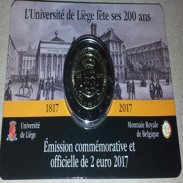 2 Euro Belgien 2017 200 Jahre UNIVERSITÄT LÜTTICH