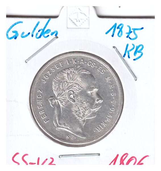 1 Gulden Forint 1875 KB Silber Franz Joseph