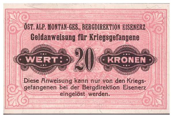 20 Heller Montan Bergdirektion Eisenerz Kriegsgefangene KGL