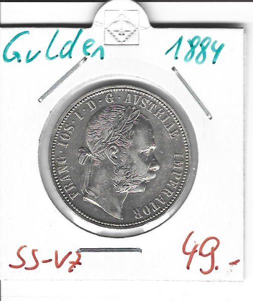 1 Gulden Fl 1884 Silber Franz Joseph I