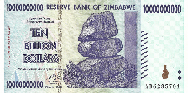 SIMBABWE / ZIMBABWE – 10 Billion Dollars 2008 UNC P. 85