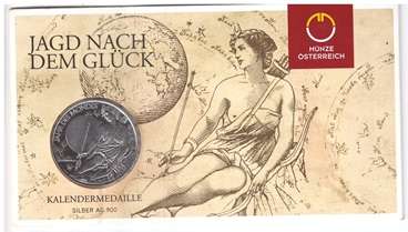 2020 Kalendermedaille Jahresregent Mond Silber Blister