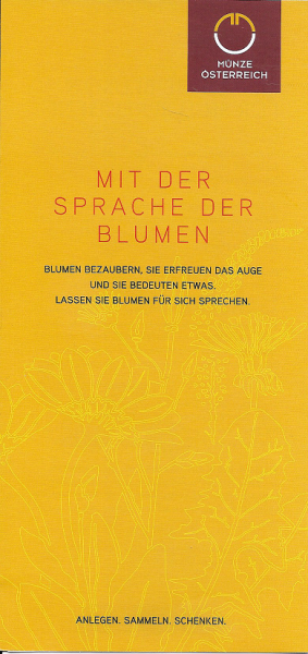 Flyer FOLDER ZU DER 10 EURO MÜNZE Mit der Sprache der Blumen