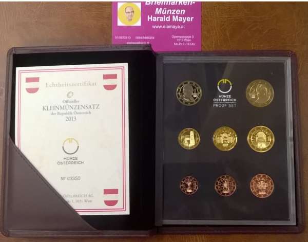 PP 2013 Euro Coinset PROOF KMS SET Österreich