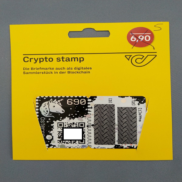 Österreich ANK Crypto Stamp - Black Edition Schwarz / first crypto stamp edition 5 stellig - Postfri
