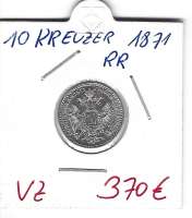 Vorschau: 10 Kreuzer1871 Silber Franz Joseph selten Vorschau: 10 Kreuzer1871 Silber Franz Joseph selten
