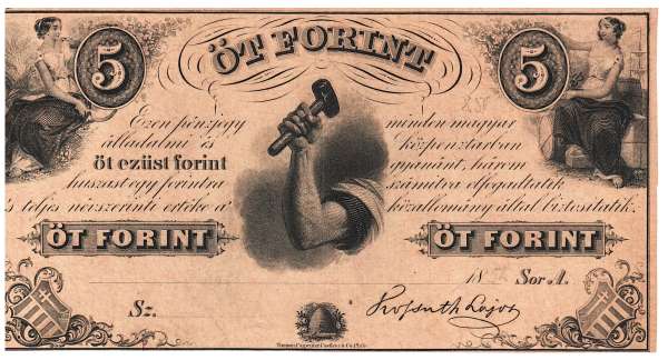 Ungarn / Hungary 5 Forint 1852 P.143