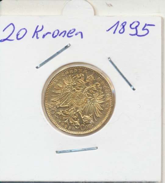20 Corona Kronen 1895 Franz Joseph I Gold