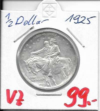 1/2 Dollar 1925 Silber USA