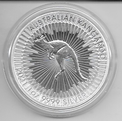 Kängaru Australien 1 Dollar 2021 31,1g Silber Unze
