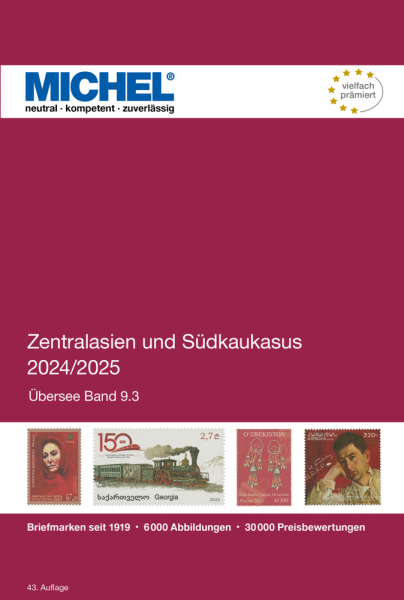 (ÜK 09/3) MICHEL ÜBERSEE-KATALOG Nr.9 Teil 3 Zentralasien & Südkaukasus 2024/2025 (ÜK 9.3)