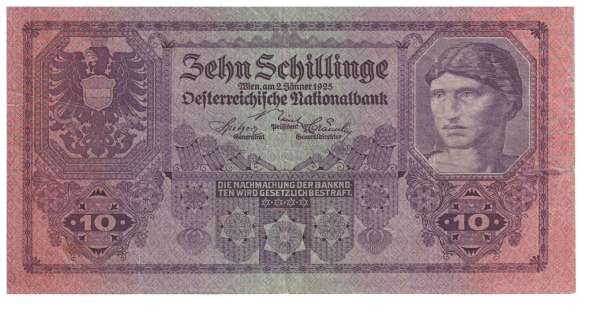 10 Schilling 2 Jänner 1925 Ank.Nr.212 Pick 89 Nr. 1017483933