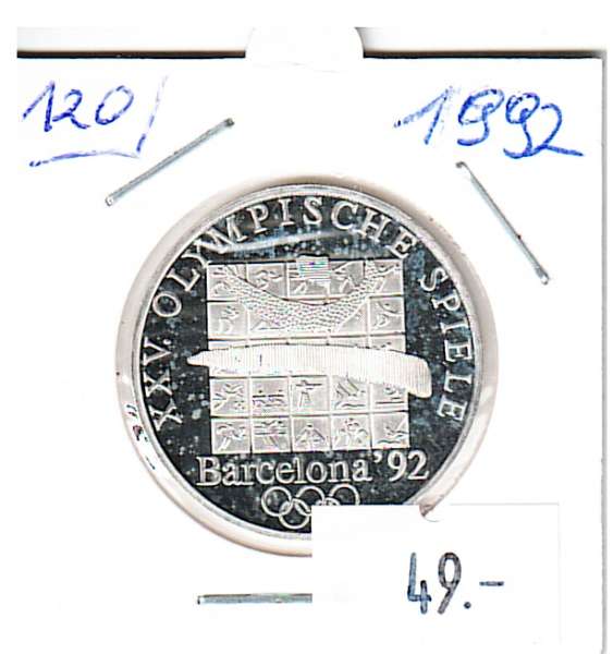 Nr. 120 Olymische Spiele Barcelona 1992 Casinos Austria Silber Casino Jeton 100 Schilling