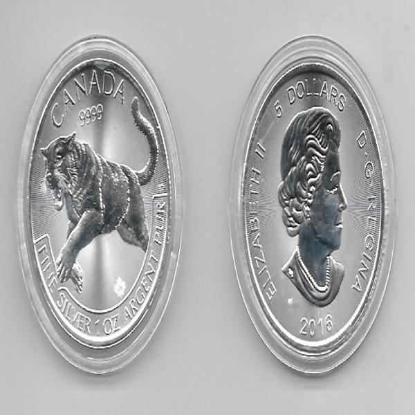 Kanada 5 Dollars 2016 Puma Berglöwe 1 Unze Silber Oz Canada