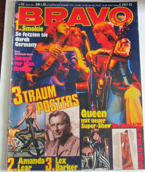 Bravo 12/15.12.1977 Miniposter von Amanda Lear und Patrick Cassidy