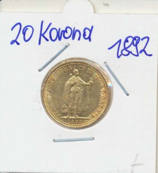 20 Korona 1892 KB Franz Joseph I Gold
