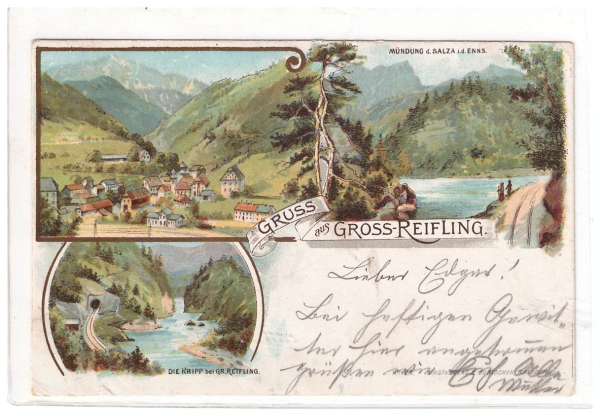Gruss aus Gross Reifling ca.1900