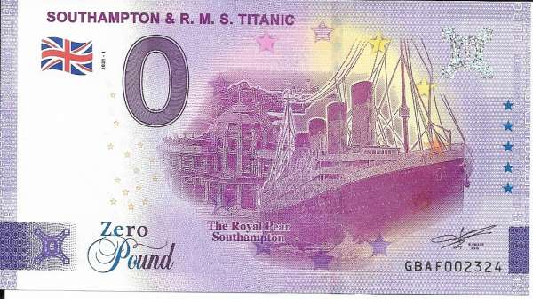 Southampton & R.M.S. Titanic - Unc 0 Euro Schein 2021-1