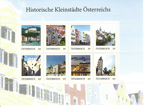 Historische Kleinstädte Österreichs 8 Briefmarken ME 8