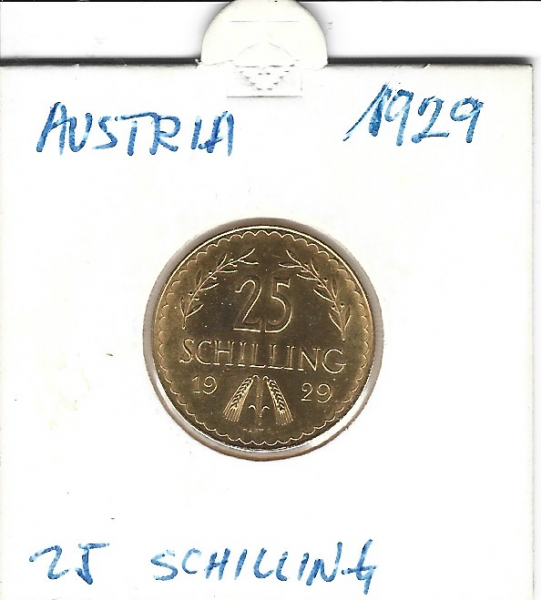 25 Schilling Gold 1929