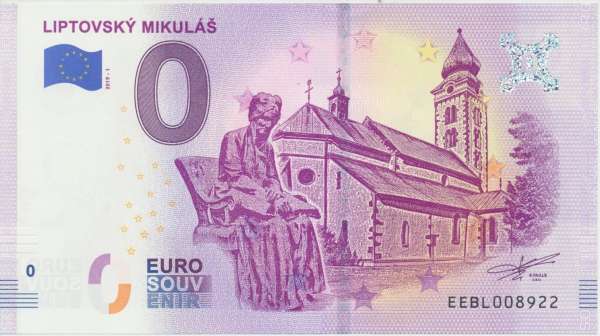 Slowakei Liptovsky Mikulas Unc 0 Euro Schein 2019-1
