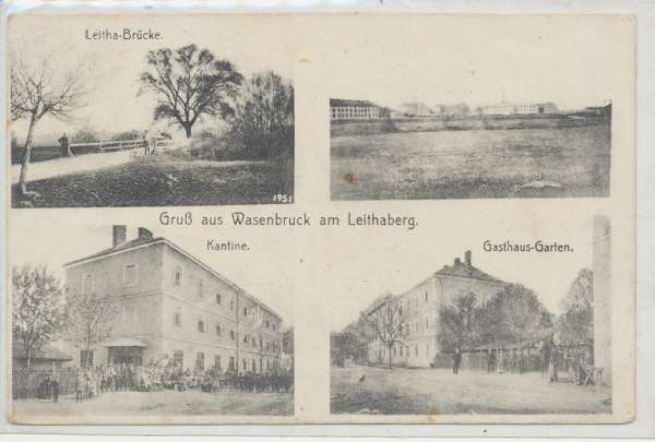 Gruß aus Wasenbruck am Leithaberg 1914