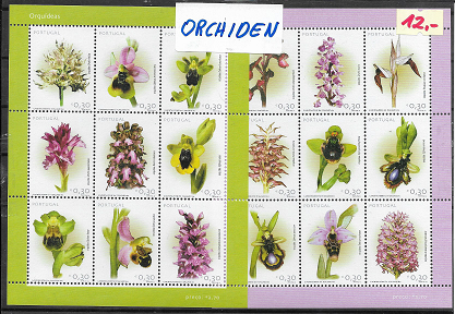 Orchiden Portugal Kleinbogen Postfrisch