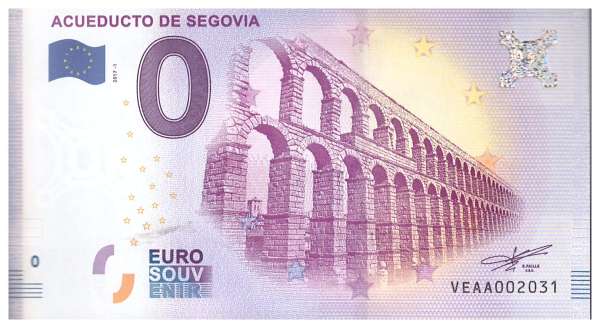 Spanien AQUEDUCTO VON SEGOVIA - Unc 0 Euro Schein 2017-1