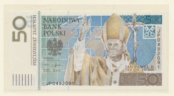 50 Zlotych Jan Pawel II 2006