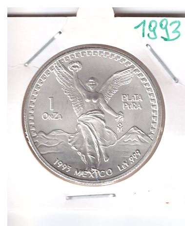 Mexiko 1993 Libertad Silbermünze 1 oz Onza Plata Pura 999