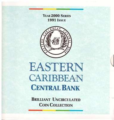 Eastern Caribbean Year 2000 Series 1991 Issue UNC Coin Set: 1 Cent ~ $1 Dollar