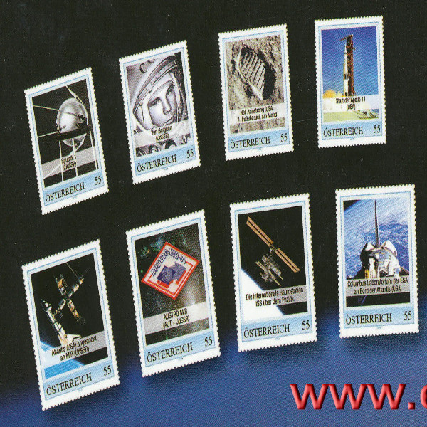 Briefmarkenbuch Die Geschichte der Raumfahrt mit 8 exklusiven Marken
