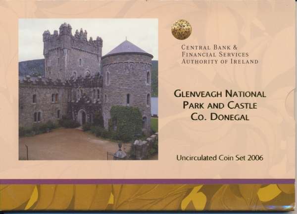 KMS Irland 2006 Glenveach National Park and Castle Co.Donegal, Coin Set Kursmünzenset